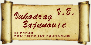 Vukodrag Bajunović vizit kartica